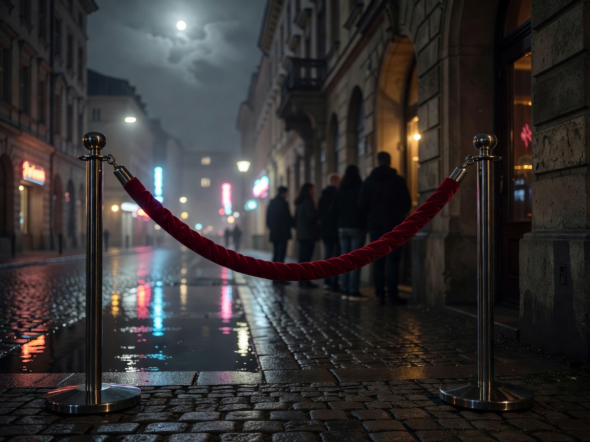 Red Velvet Rope VIP Entry with Chrome Stanchions in Berlin